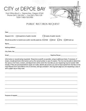 Public Records Request Form