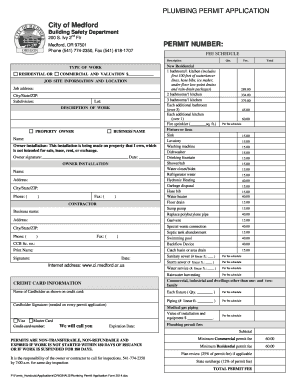 Plumbing Permit Application