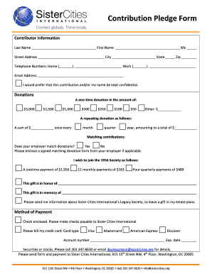 Contribution Pledge Form