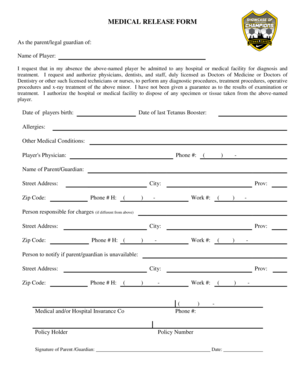 Medical Release Form