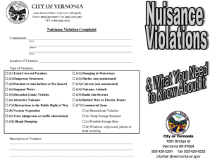 Nuisance Violation Complaint