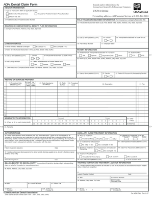 Dental Claim Form