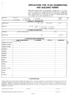 Building Permit Application
