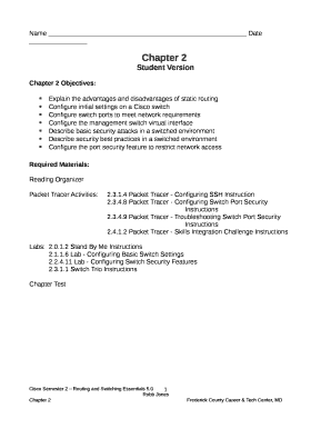 Chapter 2 Student Version Routing and Switching Essentials