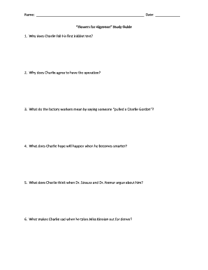Flowers for Algernon Study Guide