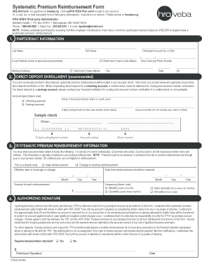 Systematic Premium Reimbursement Form