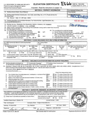 FEMA Elevation Certificate