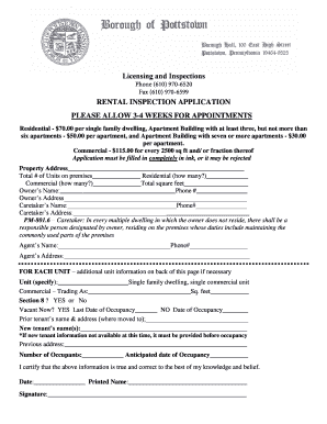 Rental Inspection Application
