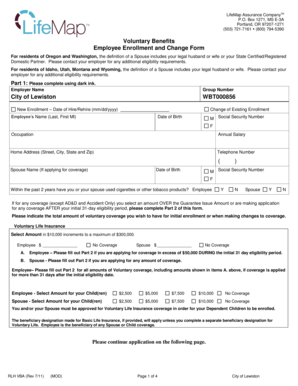 Employee Voluntary Benefits Enrollment Form