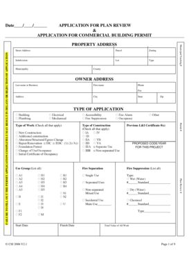 Commercial Building Permit Application