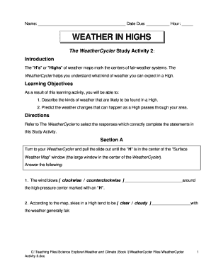 WeatherCycler Study Activity 2