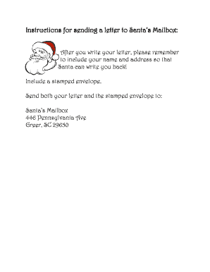 Letter to Santa Template