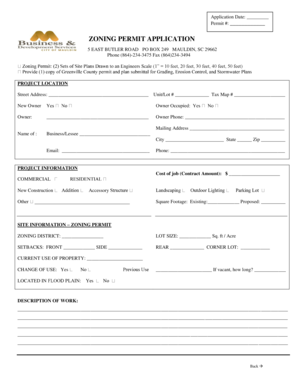 Zoning Permit Application