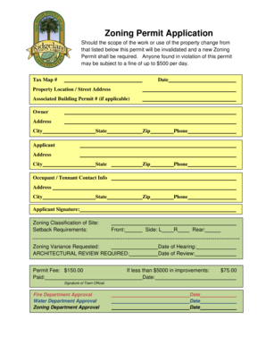 Zoning Permit Application