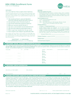 HRA VEBA Participant Enrollment Form