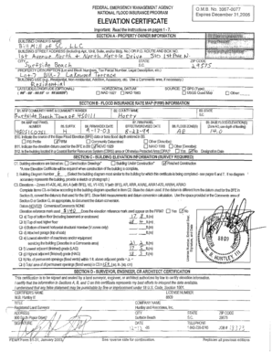 FEMA Elevation Certificate