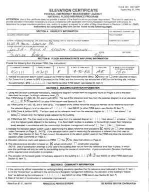FEMA Elevation Certificate