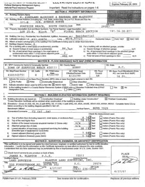 Flood Insurance Elevation Certificate