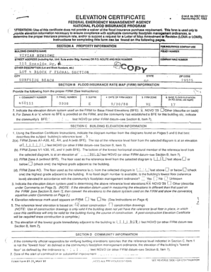 Elevation Certificate