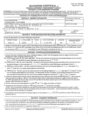 FEMA Elevation Certificate