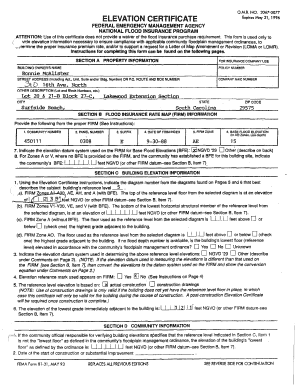 FEMA Elevation Certificate