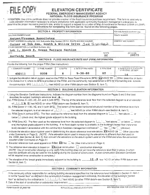 FEMA Elevation Certificate