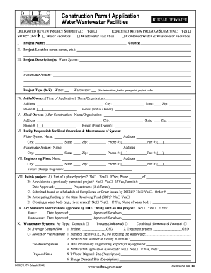 South Carolina Water/Wastewater Construction Permit Application