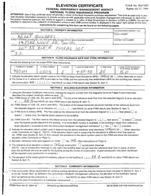 FEMA Elevation Certificate