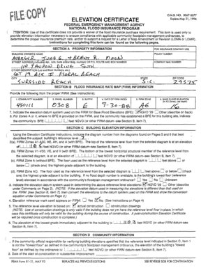 FEMA Elevation Certificate