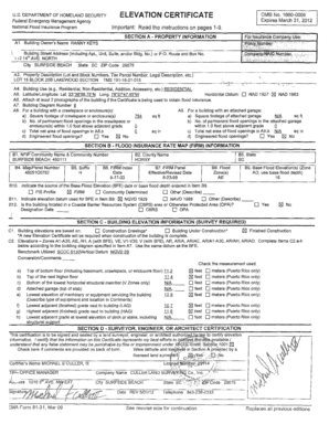 FEMA Elevation Certificate