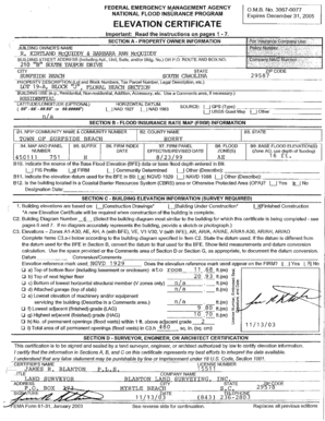 National Flood Insurance Program Elevation Certificate