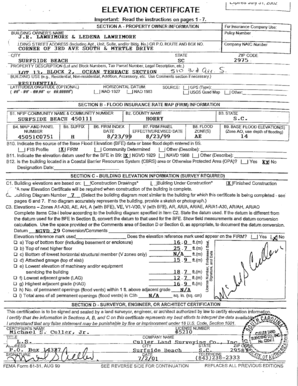 Elevation Certificate