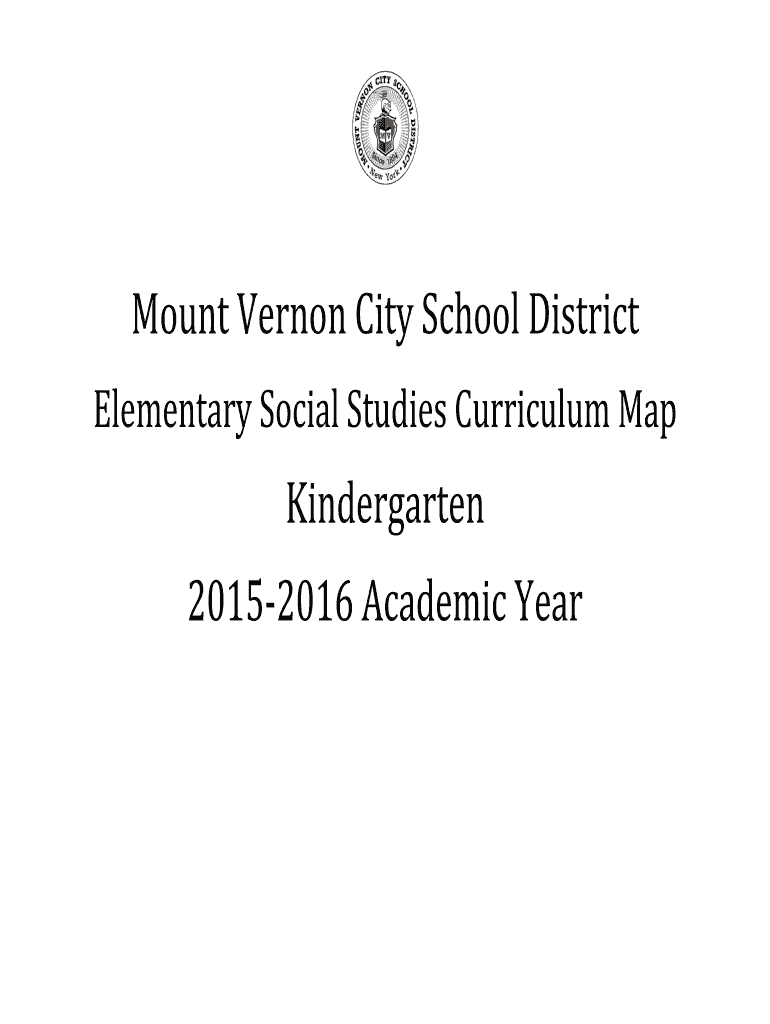 Fillable Online Elementary Social Studies Curriculum Map Fax Email