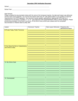 CIPA Verification Document