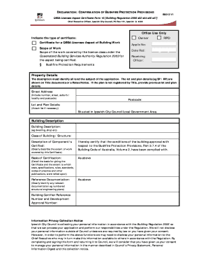 Queensland Bushfire Protection Certificate