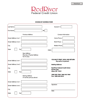 Change of Address Form