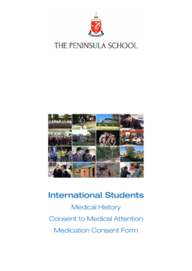 International Student Medical History and Consent Form