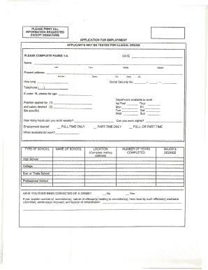 Application for Employment