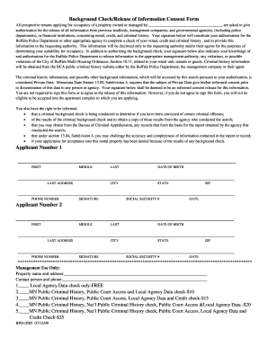 Background Check Release of Information Consent Form