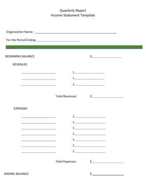 Income Statement Template