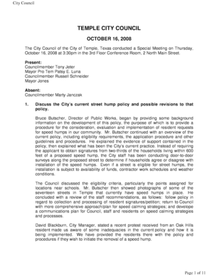 Service level agreement template - October 16, 2008 at 330pm in the 3rd Floor Conference Room, 2 North Main Street - ci temple tx