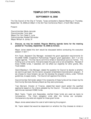 Event planning budget template - September 18, 2008 at 330pm in the 3rd Floor Conference Room, 2 North Main Street - ci temple tx