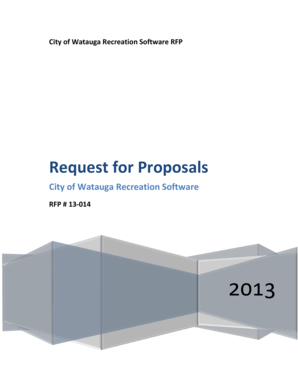 Request for Proposals City of Watauga Recreation Software - ci watauga tx