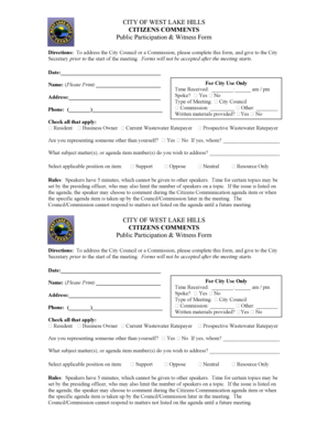 Law firm profile template doc - Citizen Comment Form 1doc - westlakehills