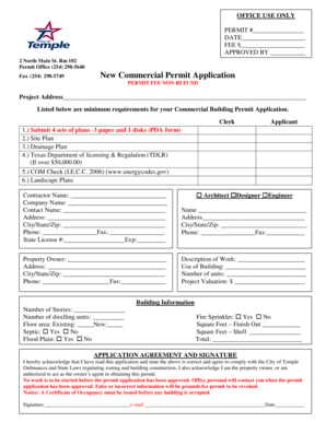 New Commercial Permit Application