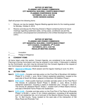 Daily work schedule template - by the Commission, any item may be removed from the Consent Agenda at the request of - ci temple tx