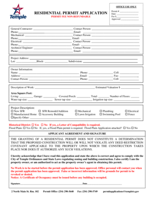 Bill of materials construction - PERMIT FEE NON-REFUNDABLE Approved - ci temple tx