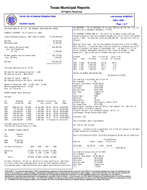 Texas Municipal Reports - City of Terrell Texas - cityofterrell