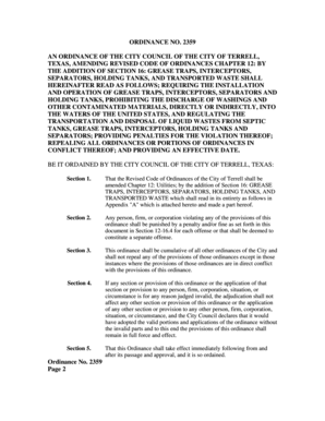 Rfp response examples - TEXAS, AMENDING REVISED CODE OF ORDINANCES CHAPTER 12: BY - cityofterrell