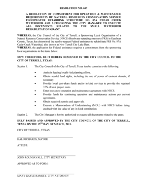 Peak flow chart - RESOLUTION NO 687 A RESOLUTION OF - Terrell Texas - cityofterrell